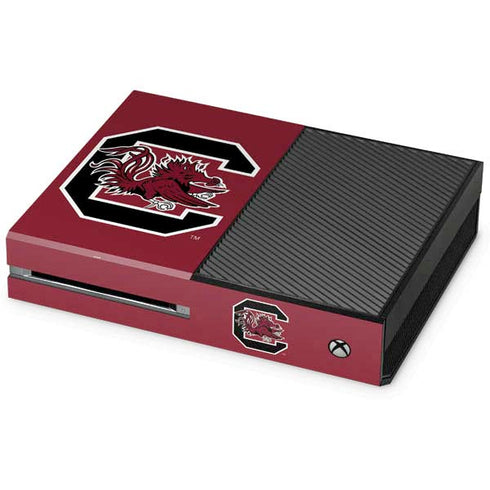 University of South Carolina Gamecocks Logo Red Xbox One Console Skin