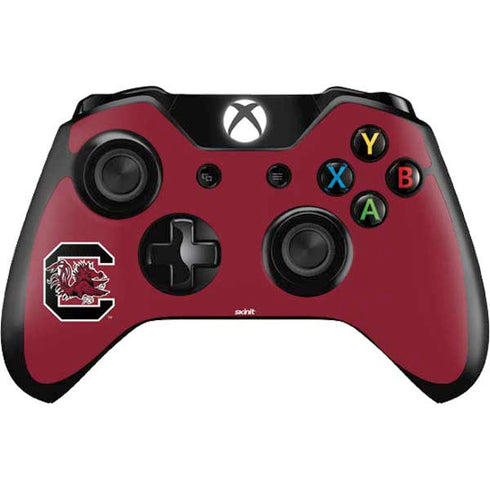 University of South Carolina Gamecocks Logo Red Xbox One Controller Skin