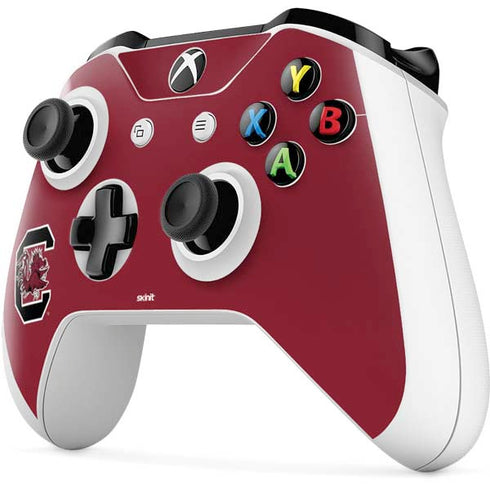 University of South Carolina Gamecocks Logo Red Xbox One S Controller Skin