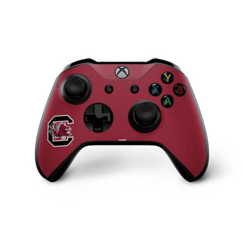 University of South Carolina Gamecocks Logo Red Xbox One X Controller Skin