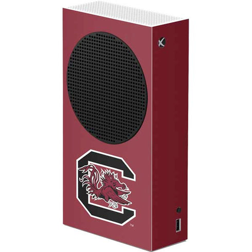 University of South Carolina Gamecocks Logo Red Xbox Series S Console Skin