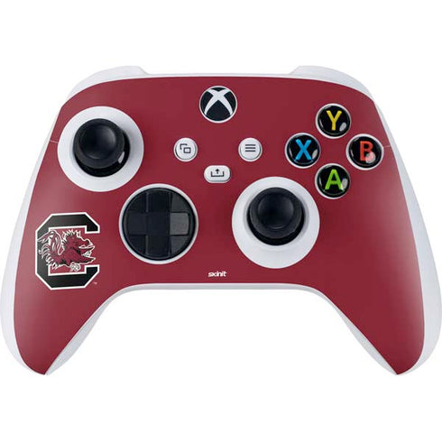University of South Carolina Gamecocks Logo Red Xbox Series S Controller Skin
