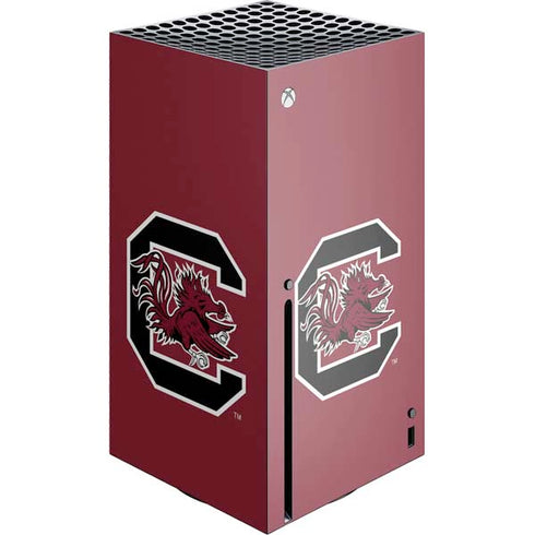 University of South Carolina Gamecocks Logo Red Xbox Series X Console Skin