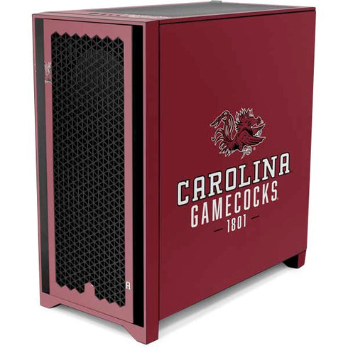University of South Carolina Gamecocks Red Corsair 4000D Tempered Glass Mid-Tower ATX Case Skin