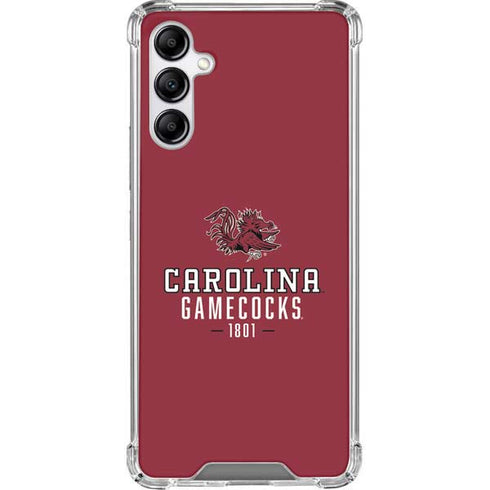 University of South Carolina Gamecocks Red Galaxy A14 5G Clear Case