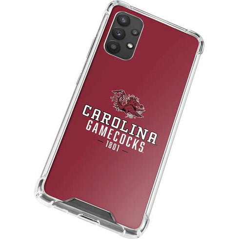 University of South Carolina Gamecocks Red Galaxy A32 5G Clear Case