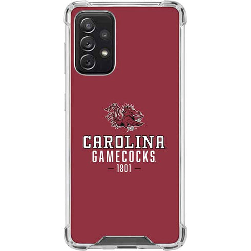 University of South Carolina Gamecocks Red Galaxy A72 5G Clear Case