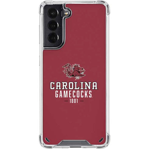 University of South Carolina Gamecocks Red Galaxy S21 5G Clear Case