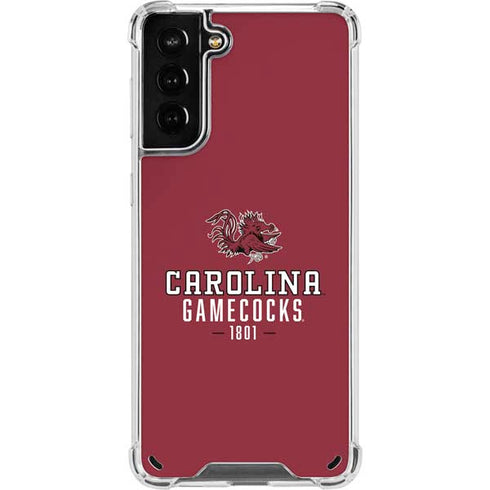 University of South Carolina Gamecocks Red Galaxy S21 Plus 5G Clear Case