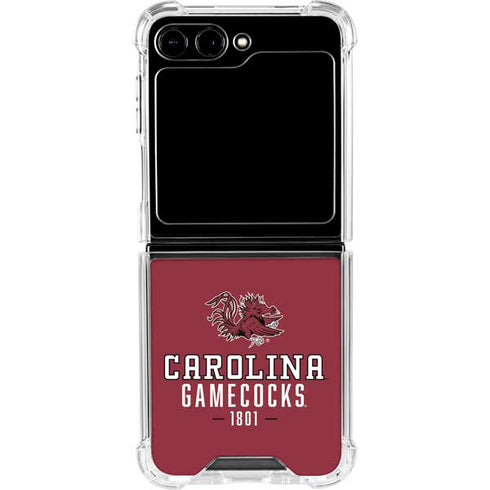 University of South Carolina Gamecocks Red Galaxy Z Flip5 5G Clear Case