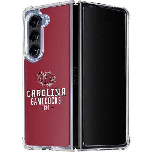 University of South Carolina Gamecocks Red Galaxy Z Fold5 5G Clear Case