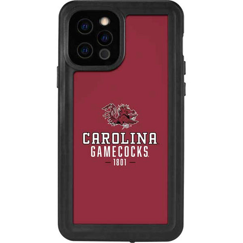 University of South Carolina Gamecocks Red iPhone 12 Pro Waterproof Case
