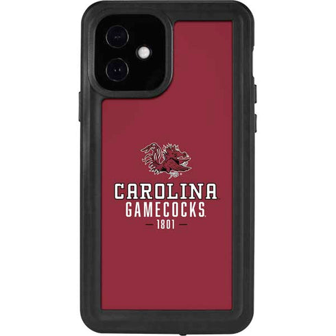 University of South Carolina Gamecocks Red iPhone 12 Waterproof Case