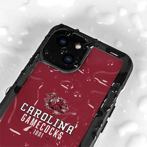 University of South Carolina Gamecocks Red iPhone 13 Mini Waterproof Case