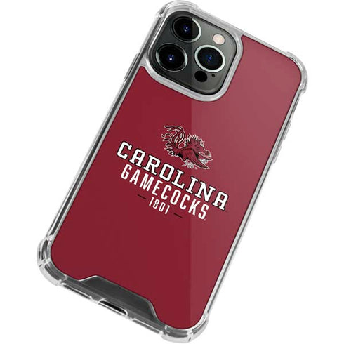 University of South Carolina Gamecocks Red iPhone 14 Pro Clear Case