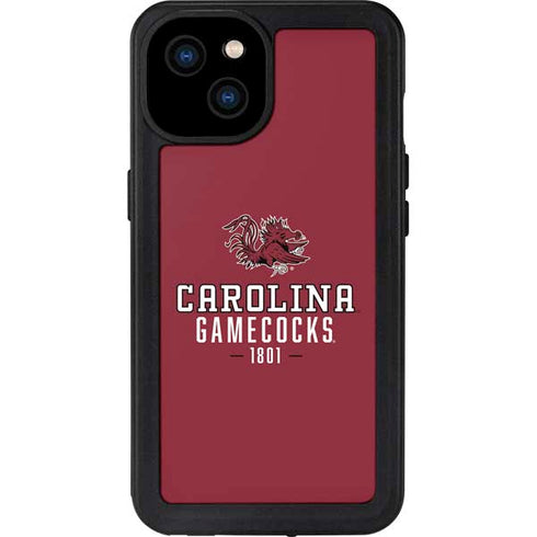 University of South Carolina Gamecocks Red iPhone 15 Plus Waterproof Case