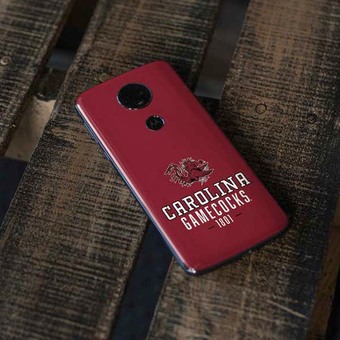 University of South Carolina Gamecocks Red Moto E5 Plus Skin