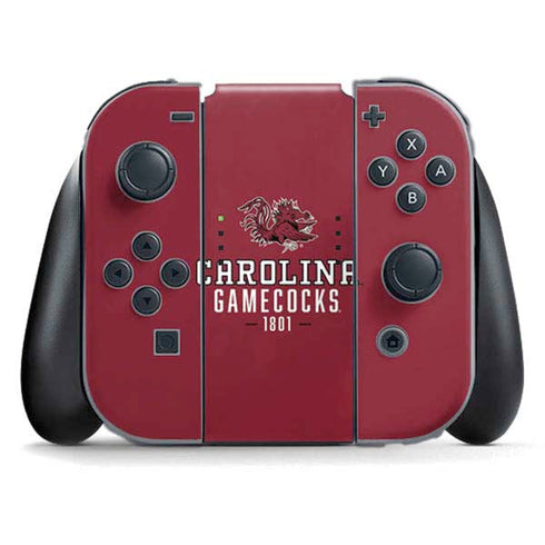 University of South Carolina Gamecocks Red Nintendo Switch (2017-2021) Joy-Con Controller Skin