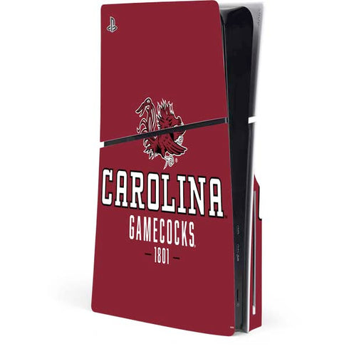 University of South Carolina Gamecocks Red PS5 Slim Disk Console Skin