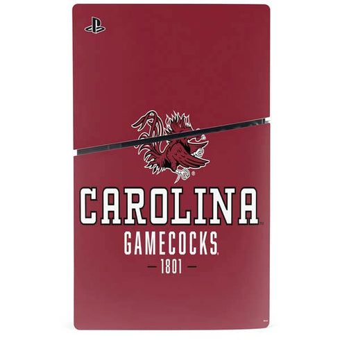 University of South Carolina Gamecocks Red PS5 Slim Disk Console Skin