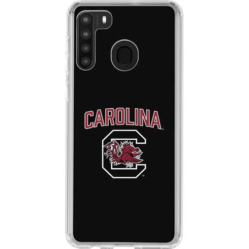 University of South Carolina Athletic Text & Logo Galaxy A21 Clear Case