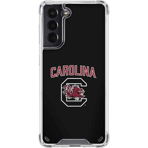 University of South Carolina Athletic Text & Logo Galaxy S21 5G Clear Case