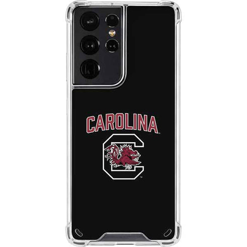 University of South Carolina Athletic Text & Logo Galaxy S21 Ultra 5G Clear Case