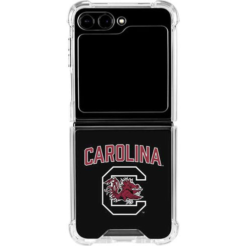 University of South Carolina Athletic Text & Logo Galaxy Z Flip5 5G Clear Case