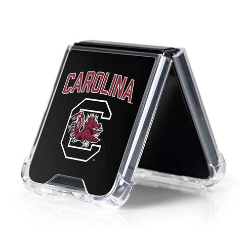 University of South Carolina Athletic Text & Logo Galaxy Z Flip5 5G Clear Case