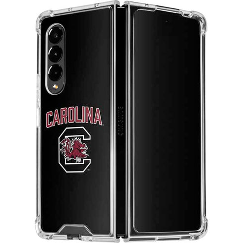 University of South Carolina Athletic Text & Logo Galaxy Z Fold4 5G Clear Case