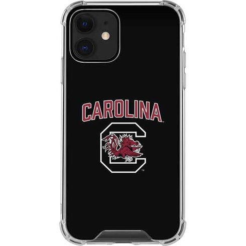 University of South Carolina Athletic Text & Logo iPhone 12 Clear Case