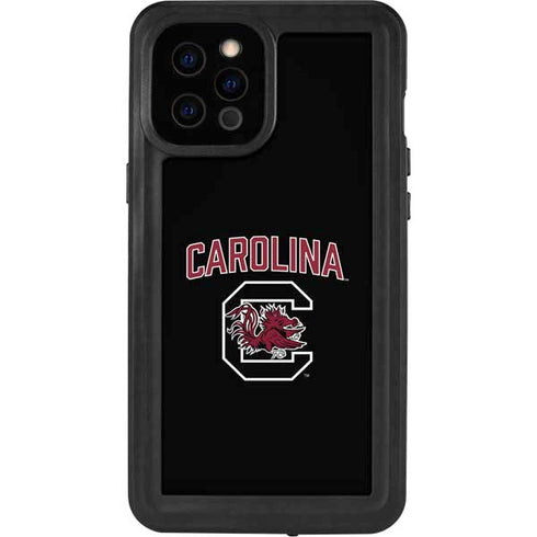 University of South Carolina Athletic Text & Logo iPhone 12 Pro Max Waterproof Case