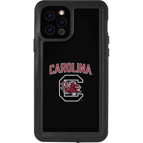 University of South Carolina Athletic Text & Logo iPhone 12 Pro Waterproof Case
