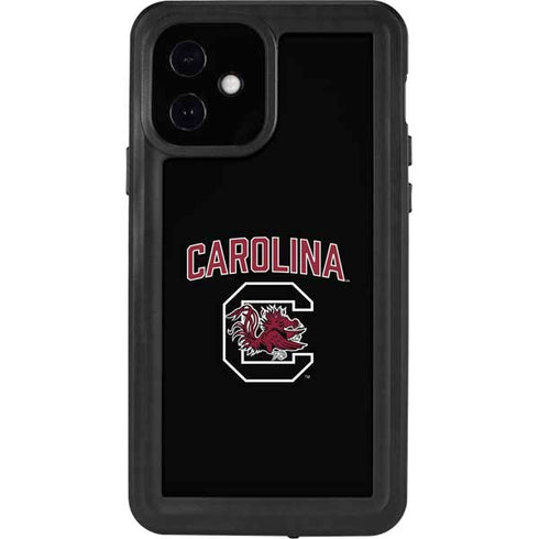University of South Carolina Athletic Text & Logo iPhone 12 Waterproof Case