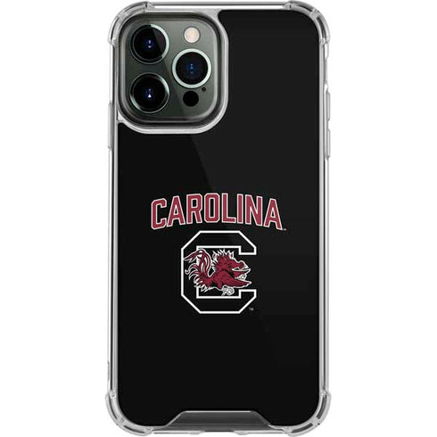 University of South Carolina Athletic Text & Logo iPhone 13 Pro Max Clear Case