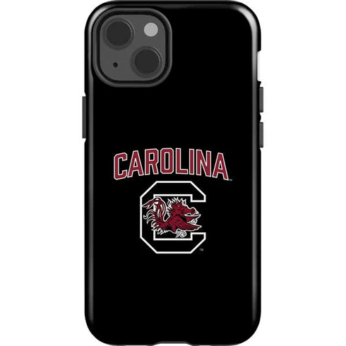 University of South Carolina Athletic Text & Logo iPhone 15 Impact Case