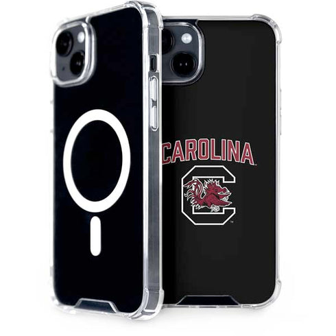University of South Carolina Athletic Text & Logo iPhone 15 Plus MagSafe Case