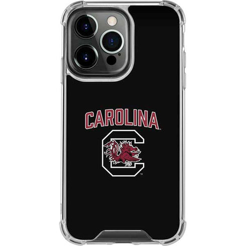 University of South Carolina Athletic Text & Logo iPhone 15 Pro Clear Case