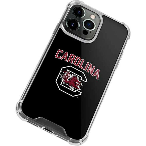 University of South Carolina Athletic Text & Logo iPhone 15 Pro Clear Case