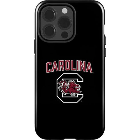 University of South Carolina Athletic Text & Logo iPhone 15 Pro Impact Case