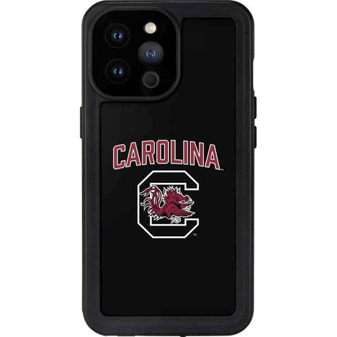 University of South Carolina Athletic Text & Logo iPhone 14 Pro Max Waterproof Case