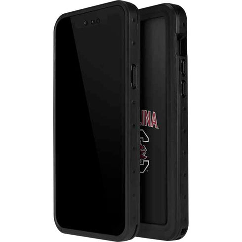 University of South Carolina Athletic Text & Logo iPhone 15 Waterproof Case