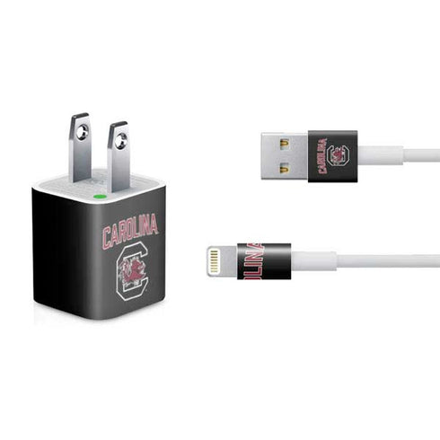 University of South Carolina Athletic Text & Logo iPhone Charger (5W USB) Skin