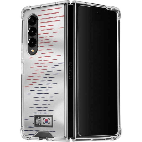 South Korea Soccer Flag Galaxy Z Fold4 5G Clear Case