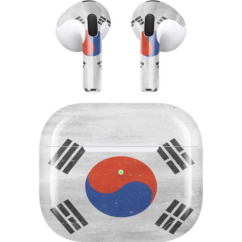 South Korean Flag Distressed Apple AirPods (3rd Gen 2021) Skin