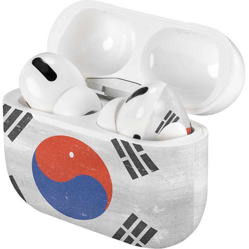 South Korean Flag Distressed Apple AirPods Pro Skin