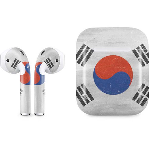 South Korean Flag Distressed Apple AirPods Skin
