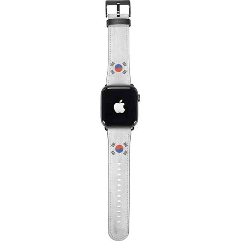 South Korean Flag Distressed Apple Watch Band 42-44mm