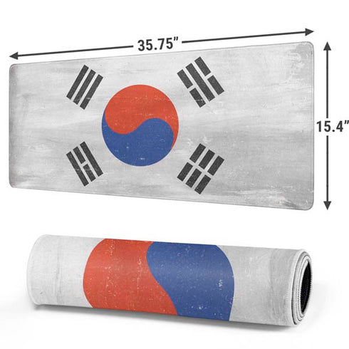 South Korean Flag Distressed Gaming Mouse Pad