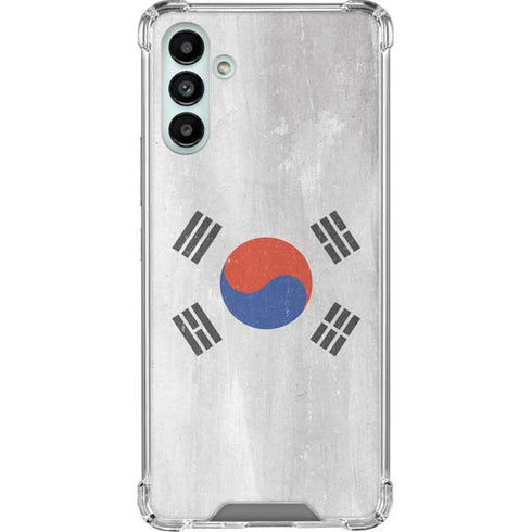South Korean Flag Distressed Galaxy A13 5G Clear Case
